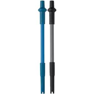 BlenderBottle Stay-In-Bottle Reusable Silicone Straws for BlenderBottle Shaker Bottles, Black and Blue (2 Pack)