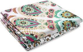 raajsee Mandala Tapestry Wall HANGINGS (White Brown Mandala, Queen 210 X 220 CMS)