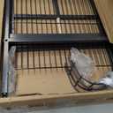 Prevue Pet Products Small Parrot Playstand with Wheels, Bird Stand Activity Play Center with Perches and Ladders, Indoor Outdoor Playground for Birds with Swing, Black Hammertone Finish