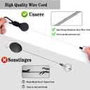 Retractable Keychain, Heavy Duty Badge Holder Reel  Braided Paracord Lanyard with USA Flag, Retractable ID Badge (Black-blue)