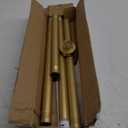 Gold Shower Curtain Rod 34-66 Inches(2.8-5.5ft) Never Rust Adjustable Shower Rod Spring Tension Non Slip No Drilling Shower Rods for Bathroom Garland Window