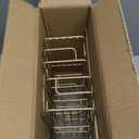 SRIWATANA Shower Caddy Hanging, Bathroom Organizer, No Drilling Shelves Over Shower Head, Bath Rack Holder with Hooks for Razors and Sponge - Gold