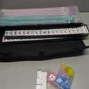 ZGME American Mahjong Set,166 White Tiles with Red Bag and Accessories,4 All-in-One Mahjong Racks with Pushers,Complete Western Mahjong Set