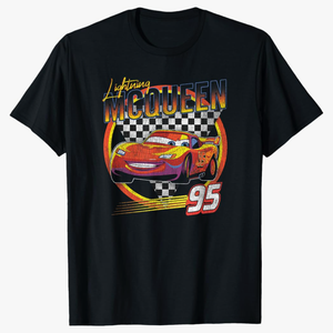 Disney Pixar Cars Lightning McQueen Vintage Race T-Shirt, Size M