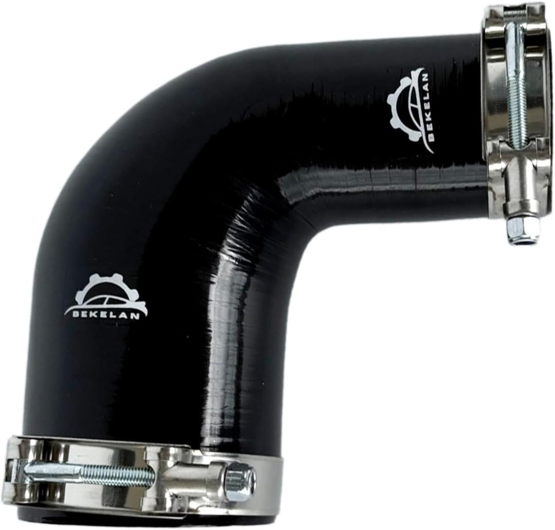 90 Degree 1.5" to 2"(38-50mm) Elbow Coupler Silicone Reducer Hose With Stainless Steel T-Bolt Clamp - 4-Ply Reinforced Design for Automotive Turbo/Intercooler/Intake Piping/Industrial Hydraulic