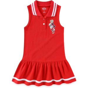 Disney Minnie Mouse Girls Sleeveless Tennis Dress for Toddler and Big Kids (Red. 3T)