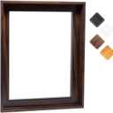 Canvas Floating Frame, Picture Wall Art Painting Frame for 16x24 Inch Finished Canvas, Dark Brown