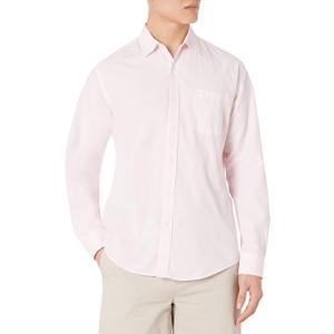 Amazon Essentials Men's Long-Sleeve Casual Poplin Shirt (XX-Large, Pink)