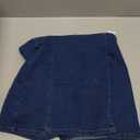Floerns Women's Casual Split Hem High Waist Denim Skorts Skirt Shorts, A Blue, Medium
