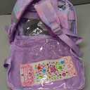 Clear Backpack for Girls - 15 Inch Heavy Duty Transparent Kids Backpacks for School, PVC Bookbag with 3 Front Pockets for Kids Aged 3 to 8, Purple Mermaid Scale