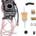 16046-HP1-601 Carburetor Compatible with Honda TRX450R & TRX450ER 2006-2014 Replace 16100-HP1-603 16100-HP1-843 16100-HP1-901 ATV Carb Assembly