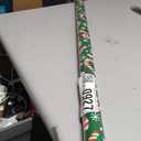 LaRibbons Reversible Green Christmas Wrapping Paper Roll, Classic Candy Cane & Red Striped Gift Wrap for Christmas, Holiday, Winter Party, 17 Inch x 33 Feet