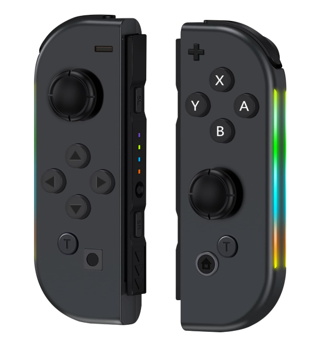 JYELUK Replacement for Nintendo Switch Controller, Compatible with Switch Controllers With RGB LED， Support Double Vibration/Wakeup/Screenshot