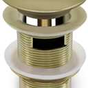 FerdY Pop-up Drain for Freestanding Bathtub, Brushed Gold Finish, cUPC Certification, Freestanding Bathtub Drain Stopper