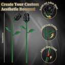Gothic Black Rose Bouquet Building Kit, 12Pcs Botanical Home Decor