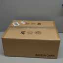 Gold Chandelier Light Fixture, 5-Lights Mid Century Chandelier with Shades for Dining Room Light Fixture, Adjustable Height White Pleated Farmhouse Pendant Light for Bedroom Ceiling Lamp