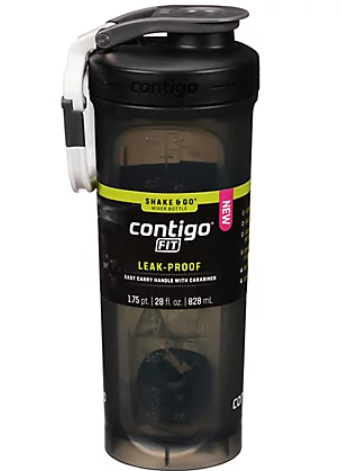 Contigo Fit Leak-Proof Shake & Go Mixer Bottle 28 oz Sake Color