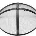 Fire Pit Spark Screen Round 20", Reinforced Heavy Duty Steel Metal Cover, Outdoor Firepit Lid, Easy-Opening Top Screen Covers Round with Ring Handle for Outdoor Patio Fire Pits Backyard
