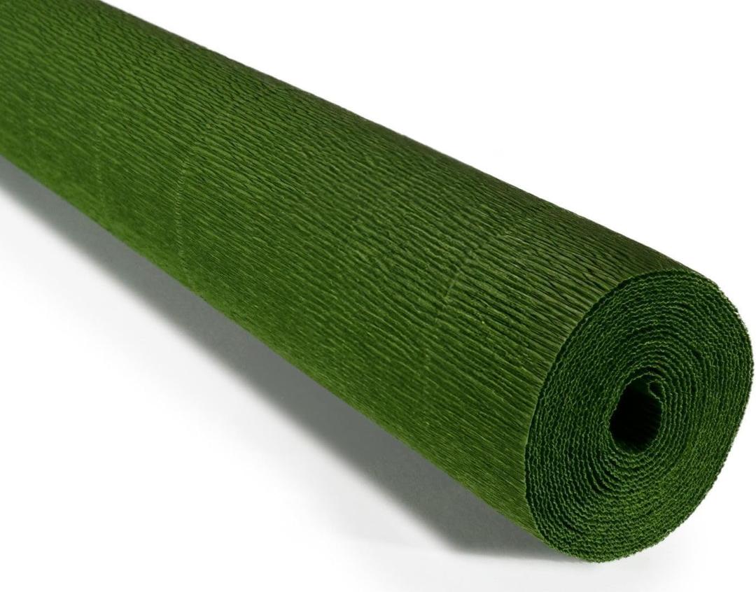 Cartotecnica Rossi 180g 19.6 Inch 8.2ft Long Wide Italian Crepe Paper for Wedding Ceremony Various Large Festivals Decoration (Leaf Green(591))