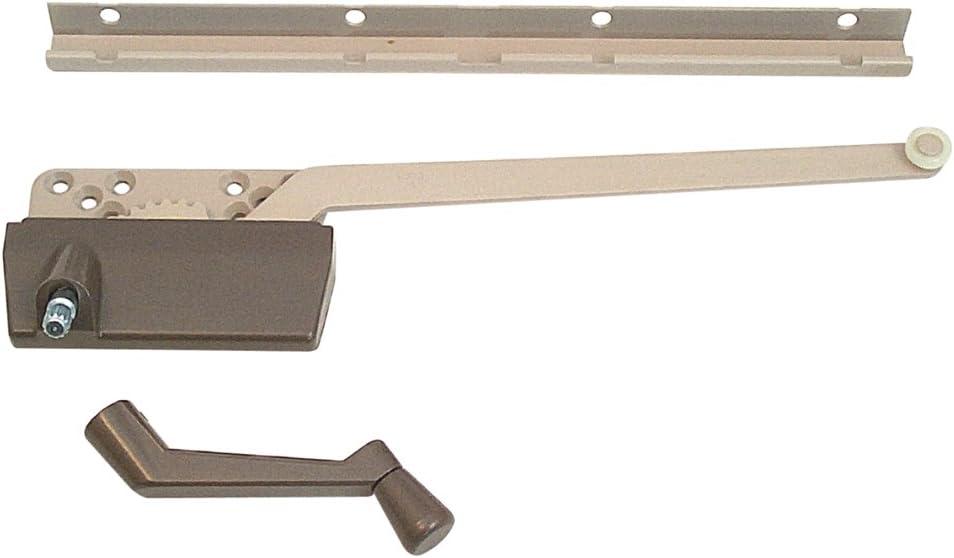 Prime-Line H 3948 9-1/2 In. Bronze Left-Arm Wood Casement Operator with Track (Single Pack)