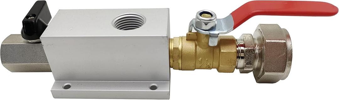 NYSUS Air Outlet Kit for 3/4 Inch Tubing System with 1/2 Inch NPT Outlet Port (With Shut Off Valve)