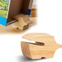 Wooden Pig-Shaped Jigsaw Puzzle Box Stand Natural Wood Finish Puzzle Holder & Display, Puzzle Accessories for Adults, Gift for Puzzle Lovers & Animal Fans