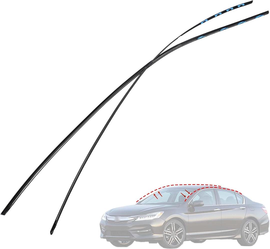 73153-T2A-A01 1 Pair Drip Side Molding Fit for Honda Accord 2013 2014 2015 2016 2017 Replace #73163-T2A-A01 Left & Right Roof Molding Side Set