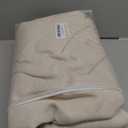 MASWOND Extra Wide Pinch Pleated Curtains 100W x 96L Inches, Faux Linen Pinch Pleat Semi Sheer Drapes for Patio Door Living Room Bedroom, Light Filtering Drapes with Hooks (1 Panel, Natural)