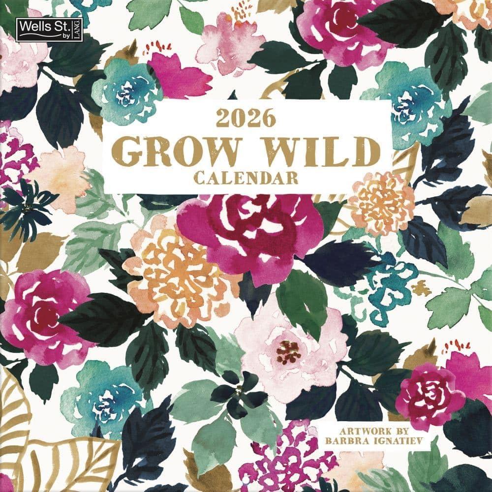 WSBL Grow Wild 2026 12X12 Wall Calendar (26997001743)