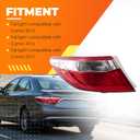 Aspaton Left Outer Tail Light Compatible with Camry 2015-2017