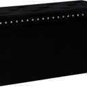 B FSOBEIIALEO Storage Ottoman Cube Folding Tufted Ottomanse, Storage Boxes Footrest for Bedroom, Luxury Velvet Fabric 30 * 15 * 15 Inches Black