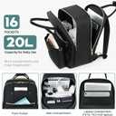 Backpack for Women, 15.6 Inch Laptop Travel Backpack Bag with USB Port, Work Business Nurse Teacher Bag College Bookbag for School, Casual Daypack for Travel, Black