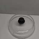 2 in 1, Glass Microwave Splatter Cover for Food & Microwave Place Mat, Plate Splatter Guard Lid with Easy Grip Silicone Handle Knob, Borosilicate Glass with Vent Hole, Food Grade, No Plastic, 10in