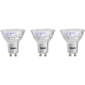 Philips LED GU10 Dimmable Spotlight Bulb - Pack of 3 - 50 Watts, Bright White - Energy Star Certified, Title 20 Compliant