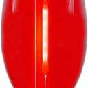 Novelty Lights 25 Pack C9 LED Filament Bulbs, Red Shatterproof Plastic Replacement Christmas Lights, E17 Base for Indoor/Outdoor Strings, Dimmable, 0.6W 10,000 Hour Life