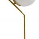 Glass Table Lamp, Minimalist Nightstand Lamps, Metal Standing Reading Light with Glass Ball Shade, Gold Desk Lamp for Bedroom, Office, Study Room, Kids Room (Gold-A-Style)