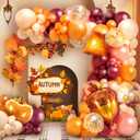 Fall Balloon Arch Kit - 164 Pcs Fall Balloons for Fall Baby Shower Decorations, Thanksgiving Party, Autumn Themed Events | Includes Maple Leaf & Pumpkin Foil Balloons