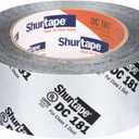Shurtape DC 181 HVAC Grade Flex Cloth Duct Tape, 110m Length x 48mm Width, Metalized with Black Print (Pack of 1)