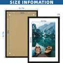 Hongkee 20x30 Frame Set of 2, Rustic Black Wood Style - Display 16x24 Picture with Mat or 20 x 30 Poster without Mat, Wall Mounting Horizontal and Vertical