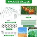 Garden Mesh Netting Kit for Raised Beds, 10x30FT Green Garden Netting 6 Sets Fiberglass Garden Hoops, Row Cover Garden Netting Pest Barrier Plant Protection for Vegetable Flowers Fruits