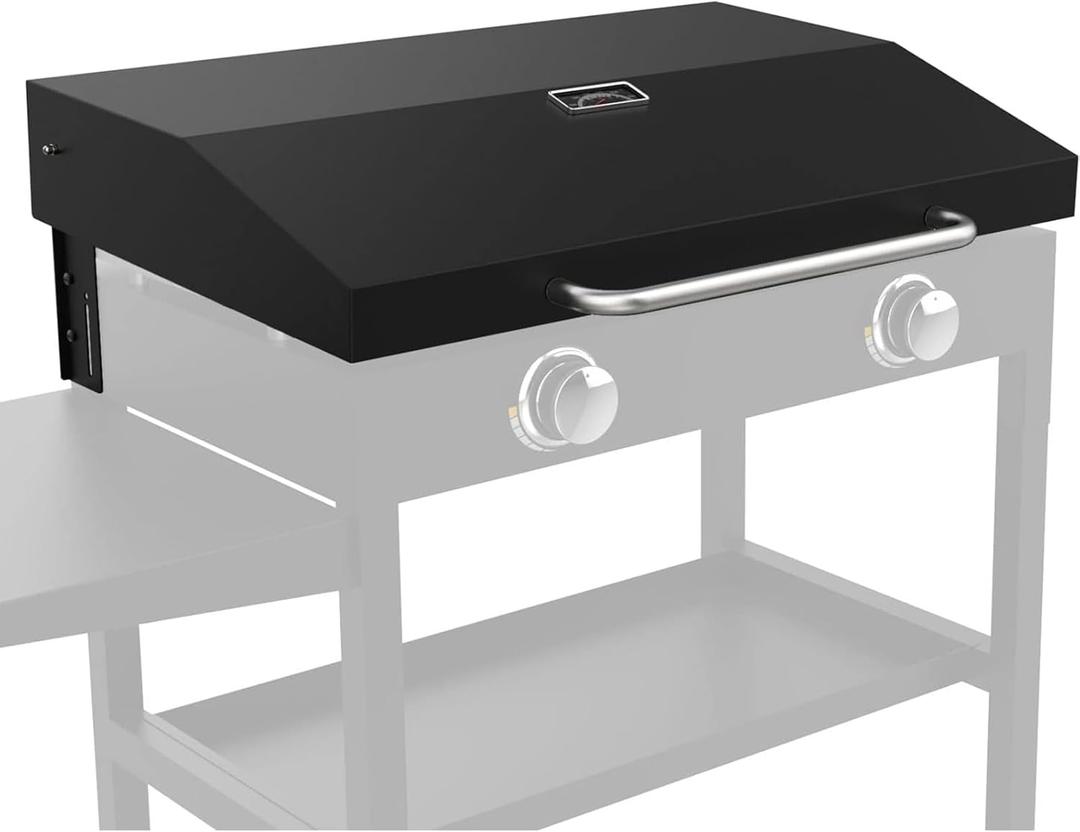Upgrade Hinged Lid w/Thermometer for Blackstone 28'' Griddle Hard Cover Flat Top Lid for Blackstone 1517 1605 1853 1856 1839 2145 1803 1885 1983 1924 2094 28" Griddle Cover