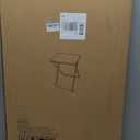 Garden 4 you Folding TV Tray Table TV Dinner Table with Sturdy MDF Top,Eating Trays for Living Room with No Assembly Required 15 x 18.9 x 26 in(Sea Blue,1PC)