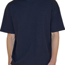 EDUARDO Men's Anyone Over Fit Casual Top, Short-Sleeve Cotton Modal Blend Basic T-Shirt Black, XL