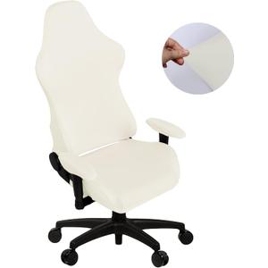 SARAFLORA Gaming Chair Covers Stretch Washable Computer Chair Slipcovers for Armchair, Swivel Chair, Gaming Chair,Computer boss Chair (Ivory, X-Large)