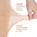 2 x G&Y 2 Pairs Women's Control Top Pantyhose - 40D Sheer Tights Tummy Control Support Stockings (S)