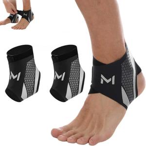 2-Pack Ankle Brace for Men Women, Adjustable Lace up Ankles Sock, Ankle Stabilizer with Straps, for Basketball, Sports Stability (Grey)