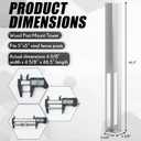 Hicarer 2 Sets 5" x 5" x 48" Vinyl Fence Concrete Post Heavy Duty Fence Post for Vinyl Newel Posts Mount Tower with Mounting Kit - Galvanized Steel, 300 lbs Load Capacity