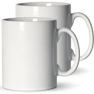 Large Coffee Mugs, 22 OZ(650ml) Extra Coffee Mug Set of 2, Smooth Ceramic Boss Cups, Big Capacity and Large Handle, for Dad Men, White