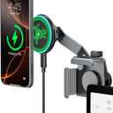 CloudValley 15W Wireless Charger Phone Mount for Tesla Model Y/3,Extendable Metal Holder Compatible with iPhone MagSafe, Magnetic Adjustable Car Holder for Tesla Model 3 Highland/Y Juniper