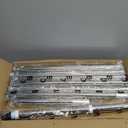 Daoun 4Tier Shower Caddy/Shower Organizer  Corner Standing Tension Pole Adjustable 25114.2 inches Built in 2 Soap Holder Rustproof Silver Finish